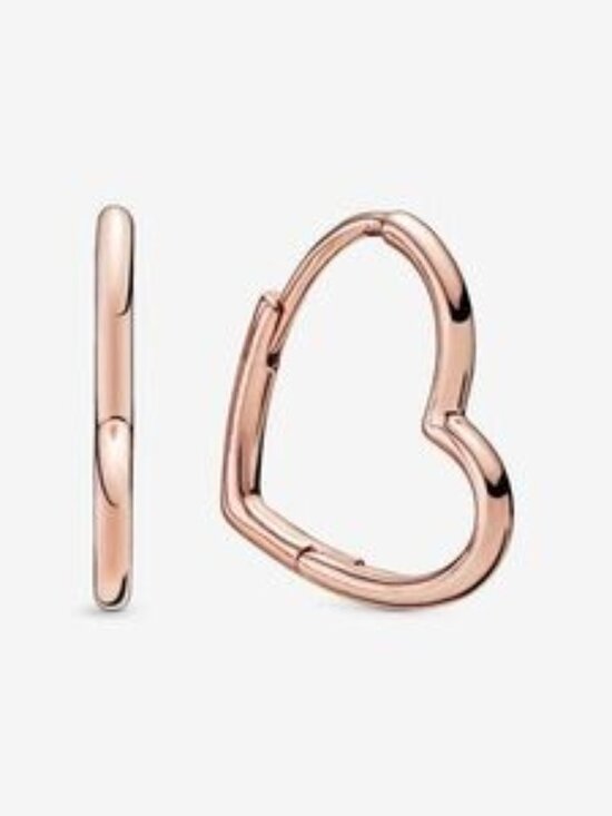 Pandora Jewelry - Pandora Asymmetrical Heart Hoop Earrings